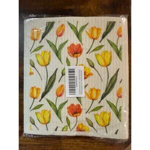 Swedish dish cloth and sponge set with hanging drying rope, for kitchen